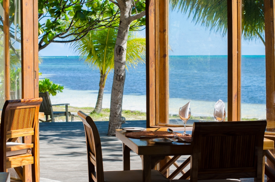 Indian Ocean Lodge - Aussicht aus dem Hotelrestaurant; © Indian Ocean Lodge